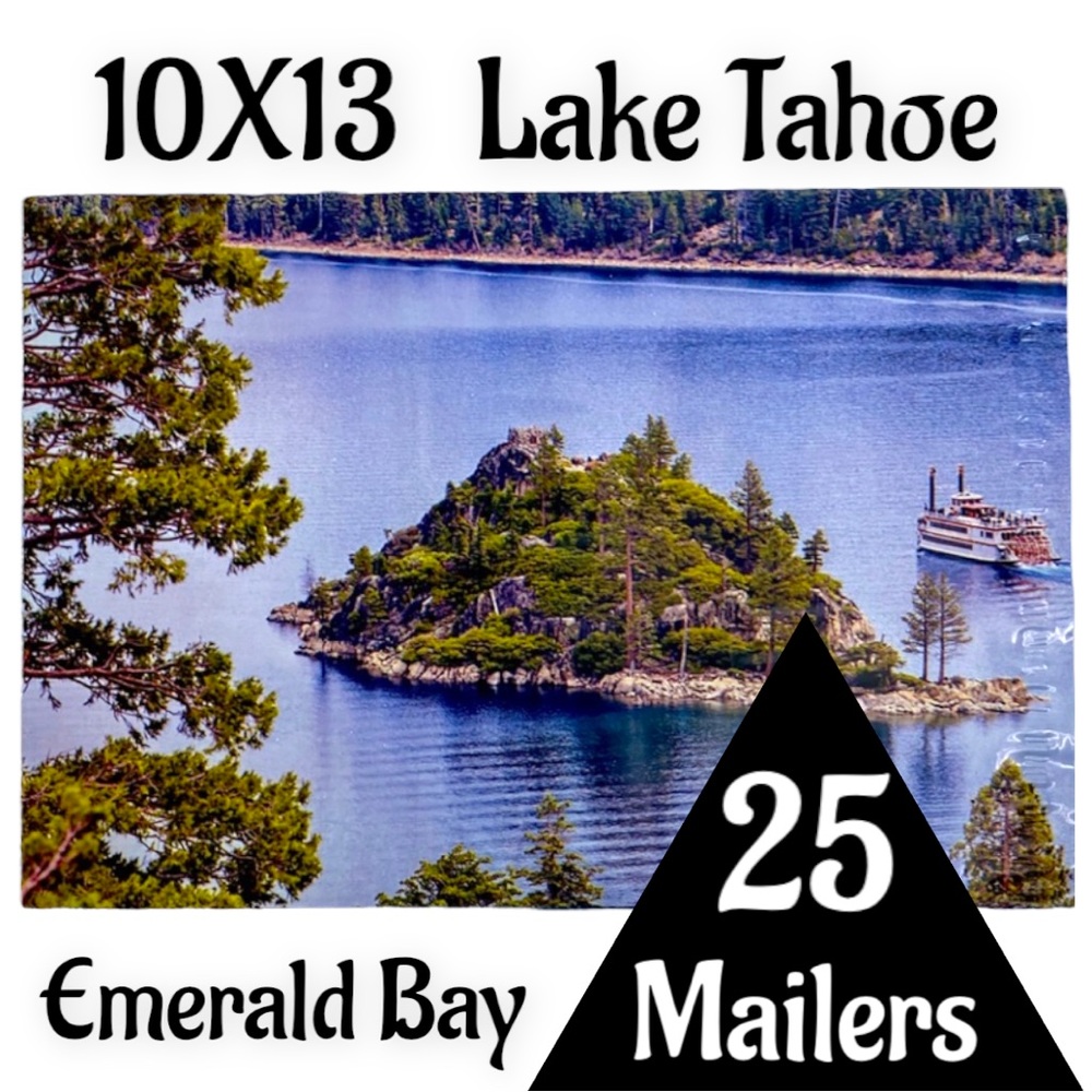 25 10X13 Poly Mailers Lake Tahoe California PRICE IS FIRM - Picture 6 of 9